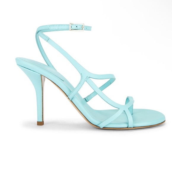 GIA BORGHINI Kora Strappy Heeled Sandal in Turquoise Blue Revolve $710 MSRP 39 - Picture 3 of 13